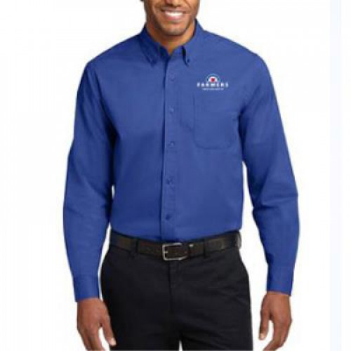TALL Men's Royal Blue Easy Care Dress Shirt