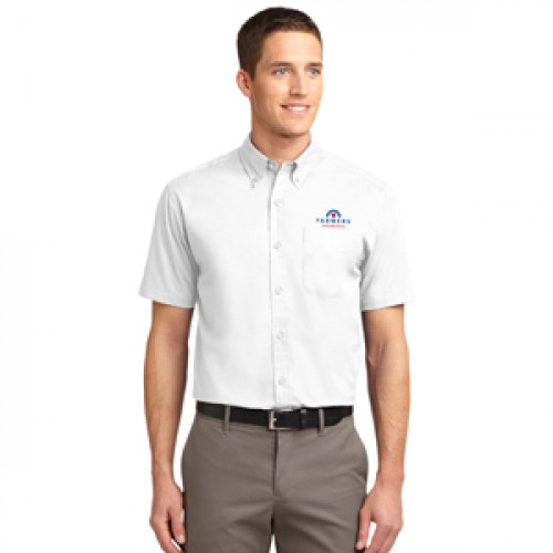 White Short Sleeve Easy Care Shirt