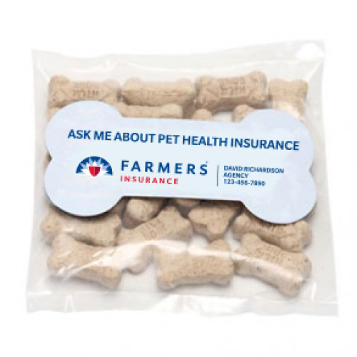 Custom Mini Dog Treat Bag with Bone Magnet