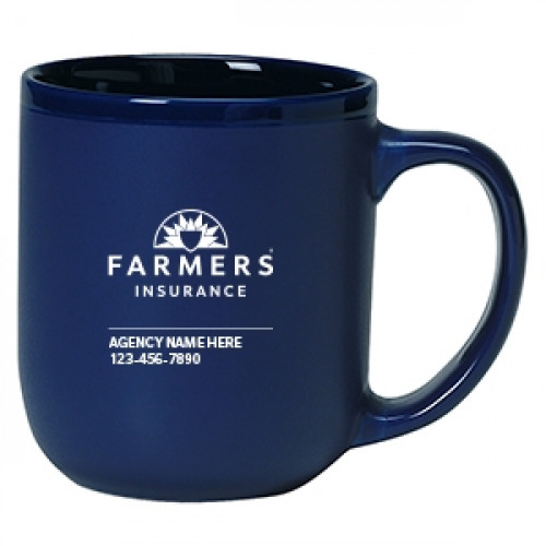 Custom Blue Ceramic Mug