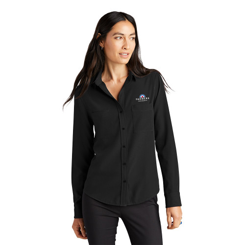 Mercer+Mettle Women's Stretch Long Sleeve Blouse
