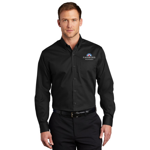 Men's Twill Dress Shirt - Black