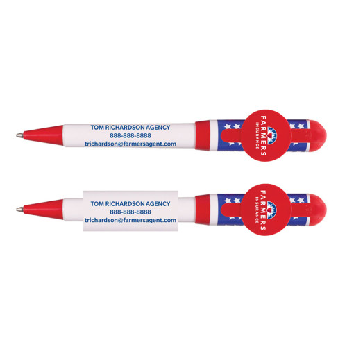 USA Made Flag Twist Pen