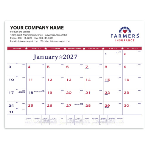 2027 Desk Pad Calendar
