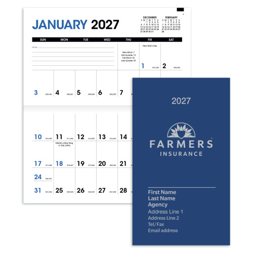 2027 Pocketbook Monthly Planner (Pack of 50)