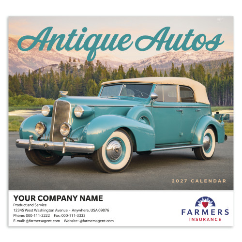 2027 Antique Autos Wall Calendar (Pack of 50)
