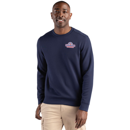 Men's Navy Performance Soft Sweatshirt- Pink Logo