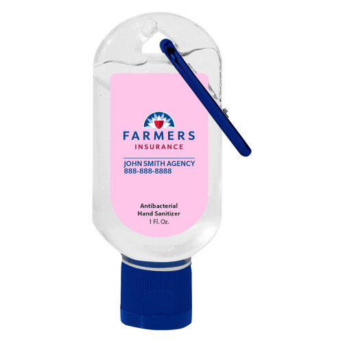 Custom 1oz Sanitizer w/ Carabiner