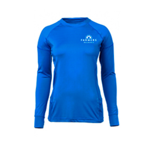 Ladies Long Sleeve Royal Blue Wicking Shirt- CLOSEOUT