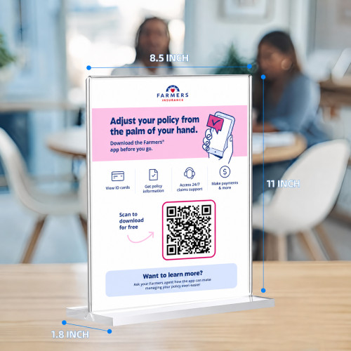Farmers App Acrylic Sign Holder