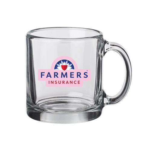 Pink Patch Glass Coffee Mug