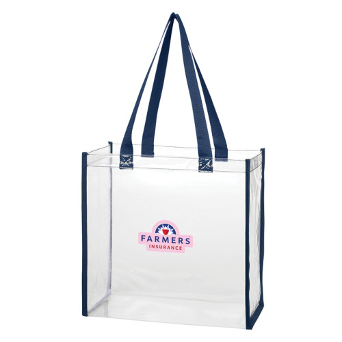 Pink Patch Clear Tote Bag