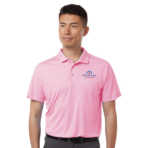Men's Pink Performance Polo