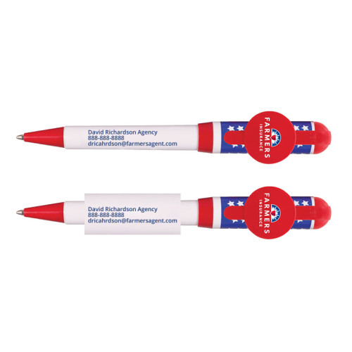 USA Made Flag Twist Pen