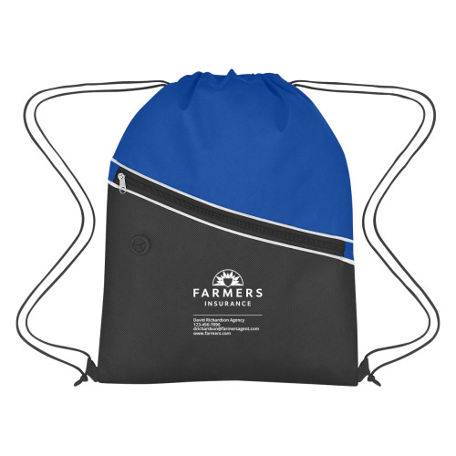 Custom Two-Tone Drawstring Backpack
