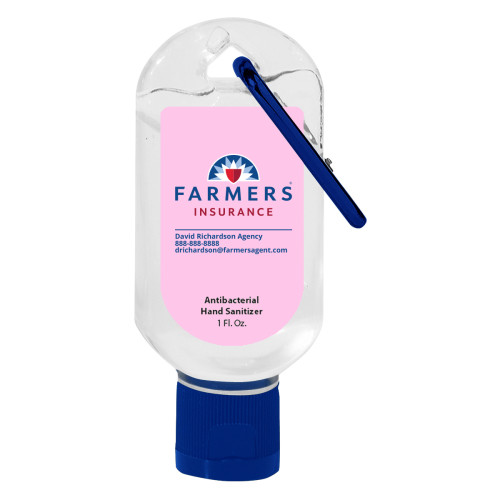 Custom 1oz Sanitizer w/ Carabiner