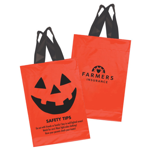Pumpkin Face Soft Loop Shopper Bag (Pack of 50)