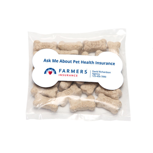Custom Mini Dog Treat Bag with Bone Magnet